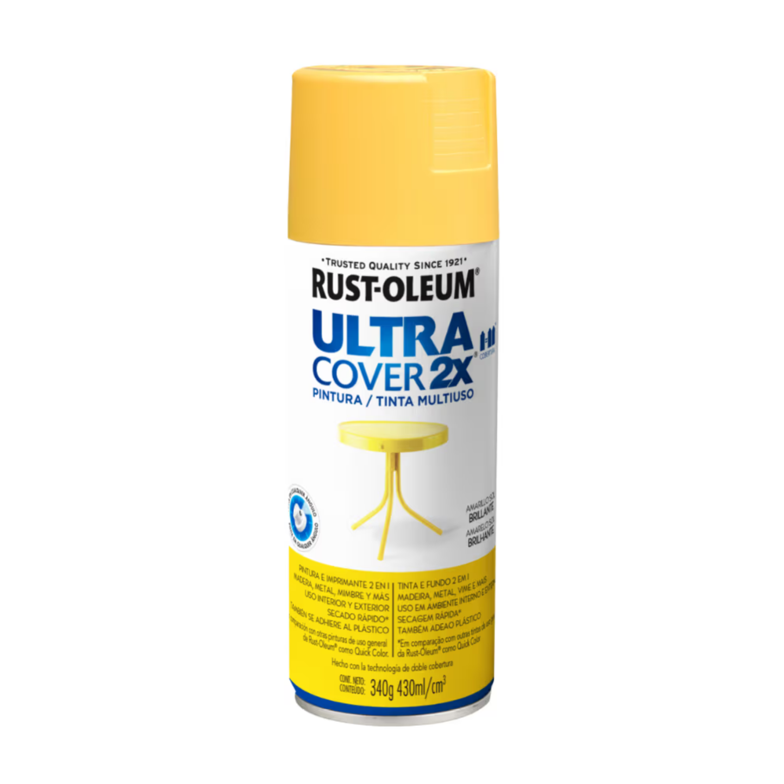 Aerosol Rust Oleum Ultra Cover UC2X Amarillo Sol Brillante 340 G