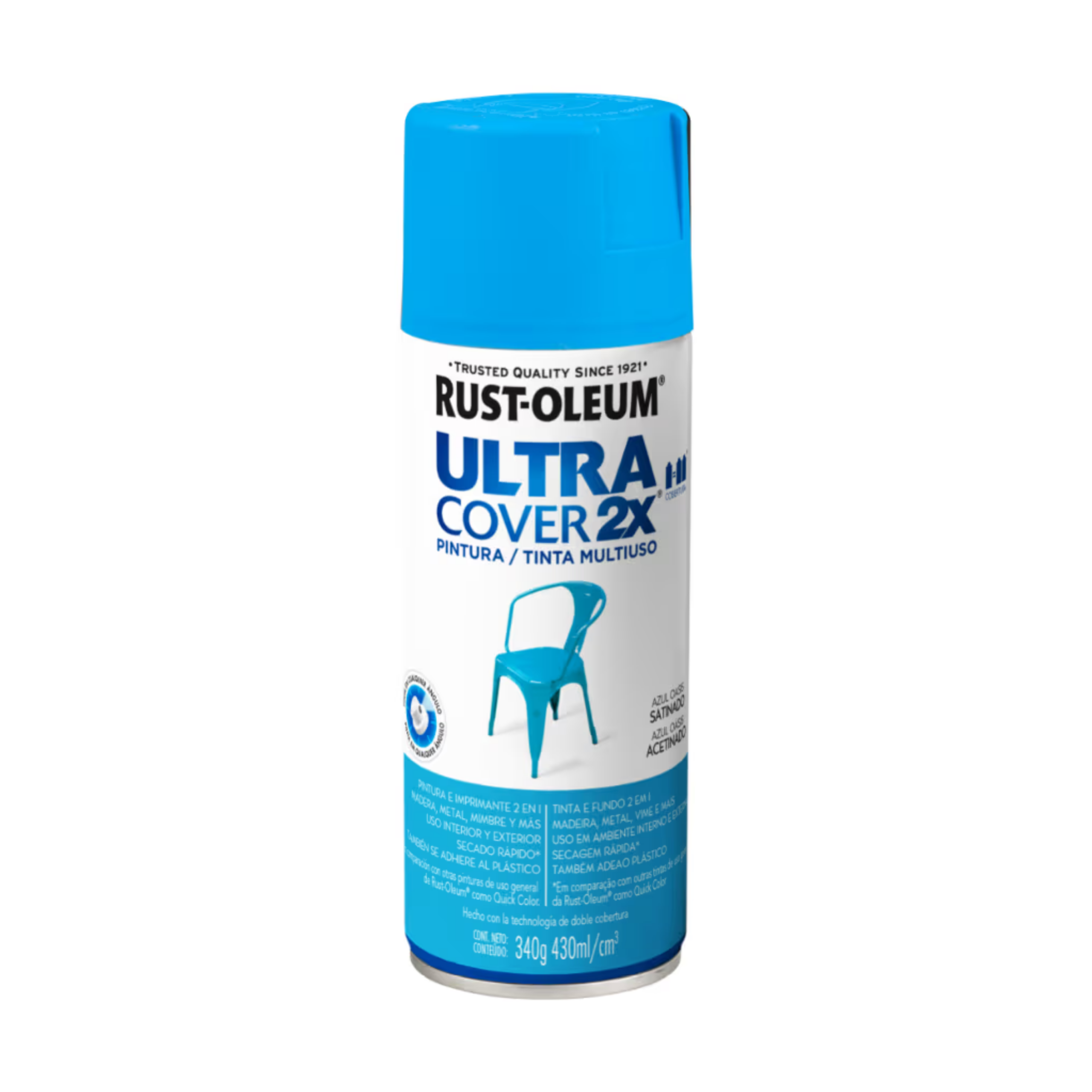 Aerosol Rust Oleum Ultra Cover UC2X Azul Oasis Satinado 340 G