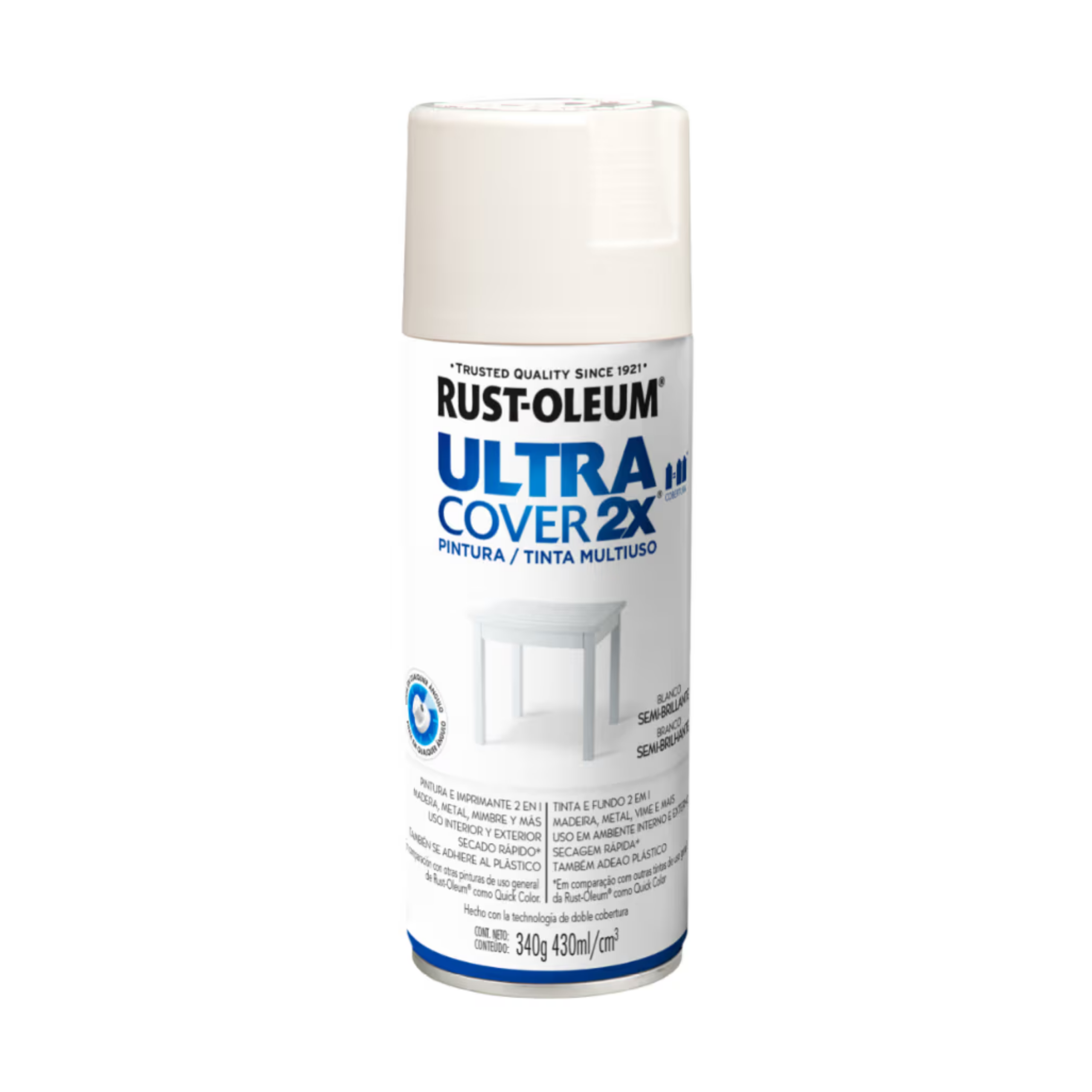 Aerosol Rust Oleum Ultra Cover UC2X Blanco Semi Brillante 340 G