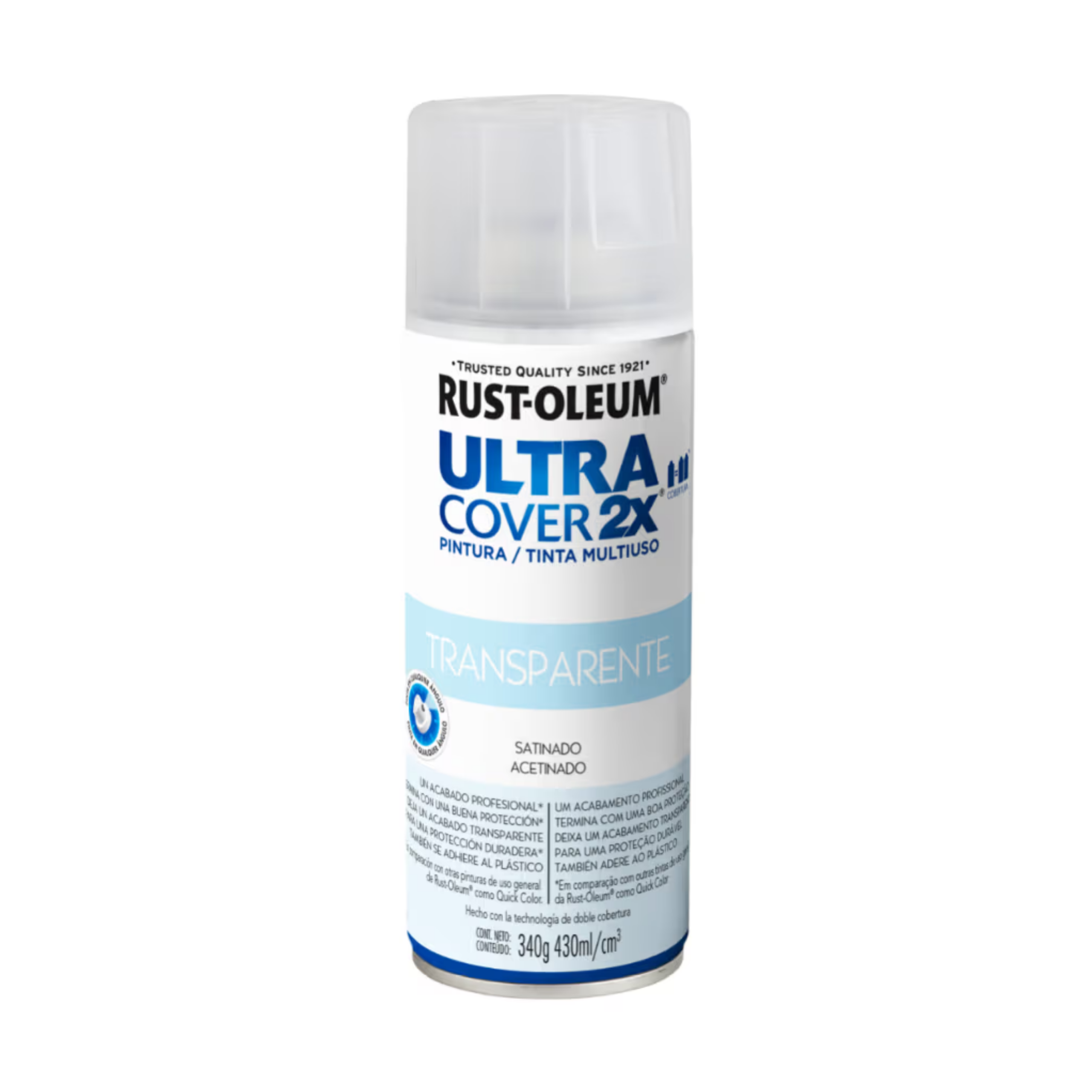 Aerosol Rust Oleum Ultra Cover UC2X Transparente Satinado 340 G