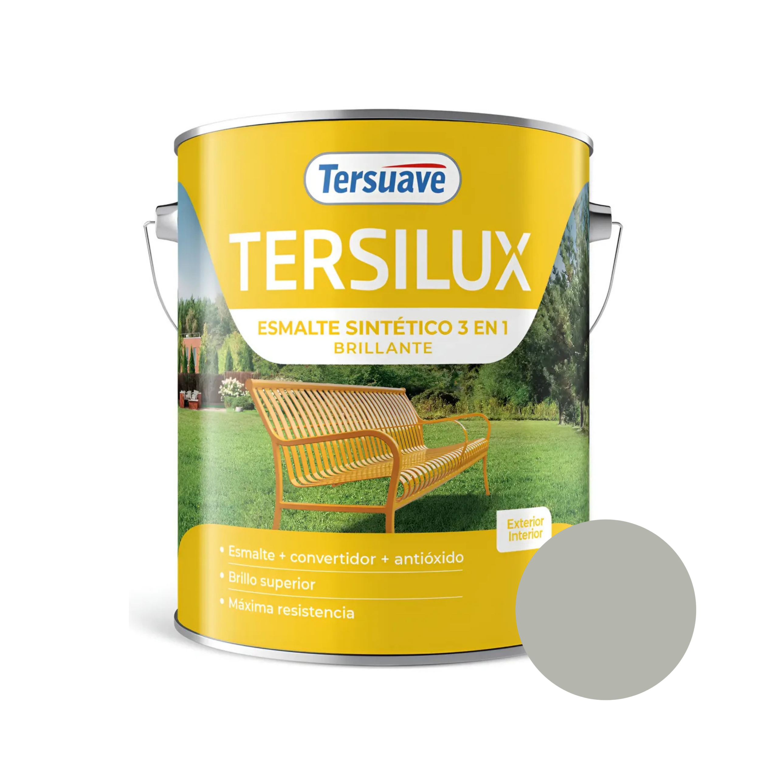 Tersilux 3 En 1 Brillante Gris Perla 1/2 Lt Tersuave